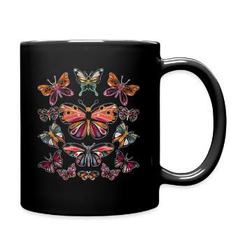 Animal papillon - Mug uni - noir - Droite