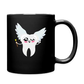 Tooth fairy dental assistant tooth fairy gift motif - Full Colour Mug - black - Right