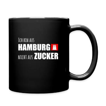 Ich bin aus Hamburg - Tasse einfarbig - Schwarz - Rechts