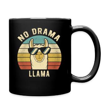 Rétro de lama - aucun cadeau drôle de drame LLama - Mug uni - noir - Droite