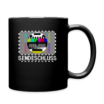 Testbild Motto 80er 90er Retro Geschenk Shirt - Tasse einfarbig - Schwarz - Rechts
