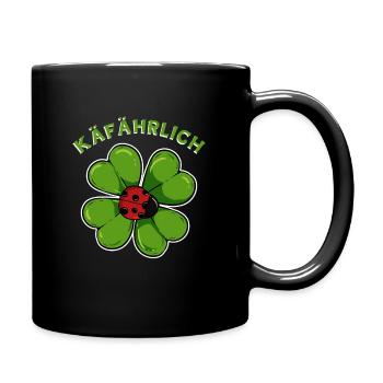 Marienkäfer Käfährlich Hipster Symbol Namaste Zen - Tasse einfarbig - Schwarz - Rechts