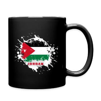 Drapeau de la Jordanie avec blob - Mug uni - noir - Droite