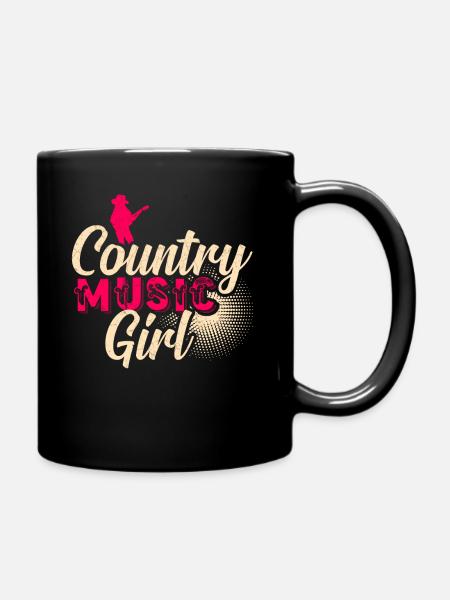 Country country rétro danse western musique femme - Mug uni - noir