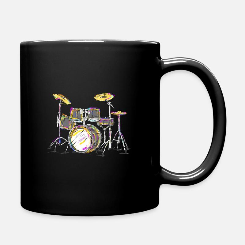 Drums - Full Colour Mug - black