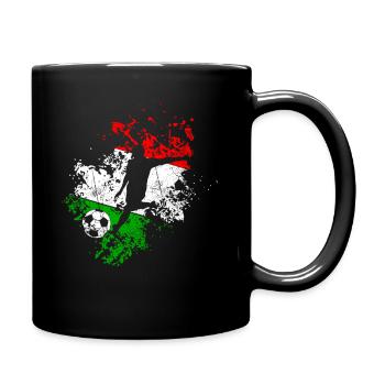 Italian flag football - Full Colour Mug - black - Right