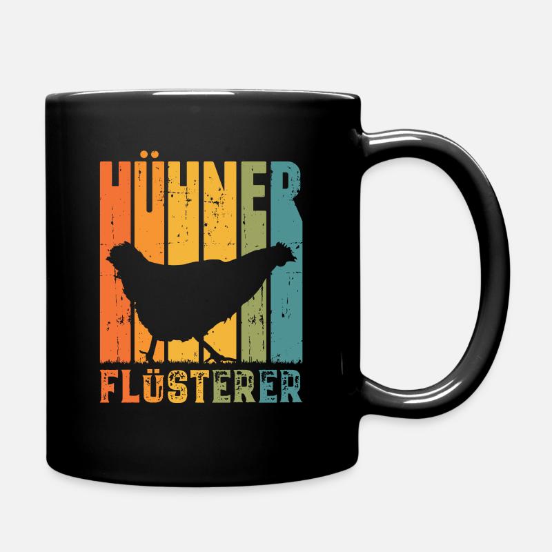Hühner Flüsterer - Tasse einfarbig - Schwarz
