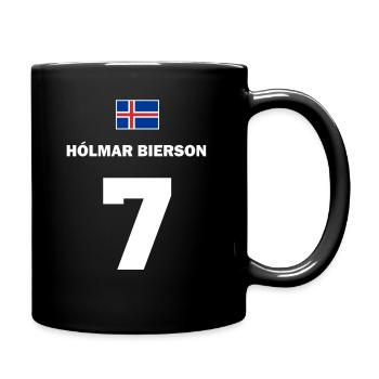 Isländische Namen Sauf Trikot Fußball Island Bier - Tasse einfarbig - Schwarz - Rechts