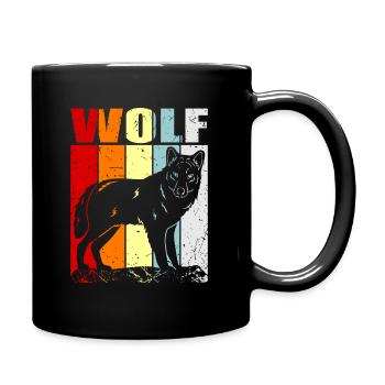loup - Mug uni - noir - Droite