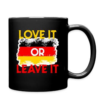 Deutschland Flagge Deutsche Stolz - Tasse einfarbig - Schwarz - Rechts