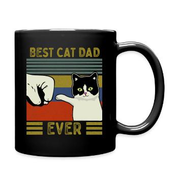 Vintage Meilleur Chat Papa Jamais Bump Fit - Mug uni - noir - Droite