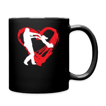 Daughter Heart - Tasse einfarbig - Schwarz - Rechts