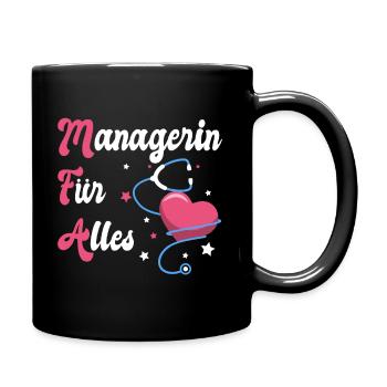 MFA Arzthelferin Medizinische Fachangestellte - Tasse einfarbig - Schwarz - Rechts