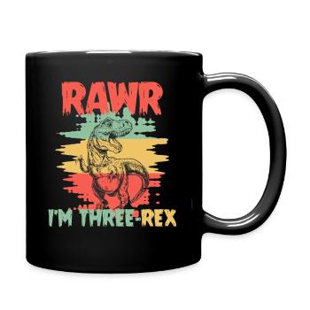 Rawr Tyrannosaurus Rex Dinosaurier T-rex - Tasse einfarbig - Schwarz - Rechts