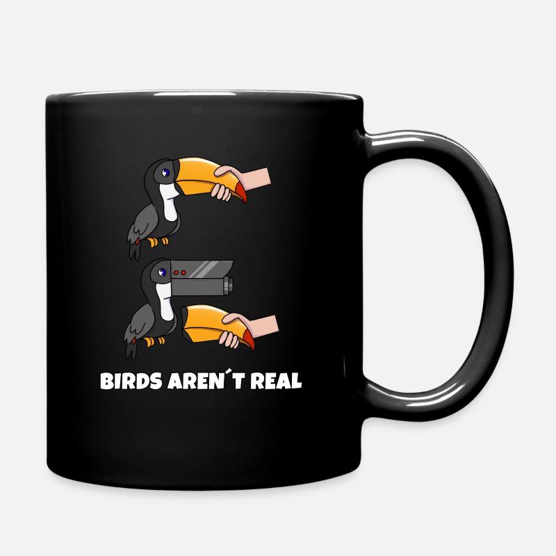 Birds aren't real - Full Colour Mug - black