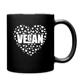 Végétalien végétalien végétalien - Mug uni - noir - Droite