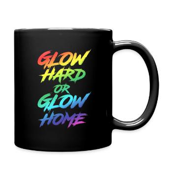 Glow Hard ou Glow Home Party Rave Disco Gift - Mug uni - noir - Droite