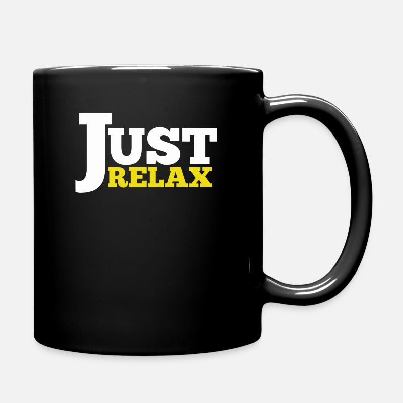 Just relax - Full Colour Mug - black