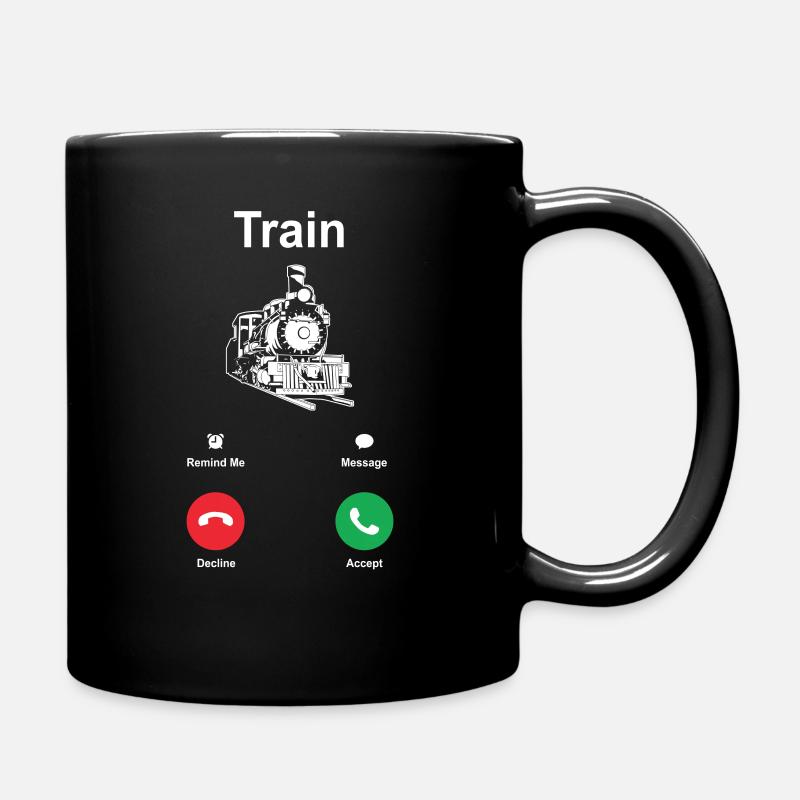 train - Mug uni - noir