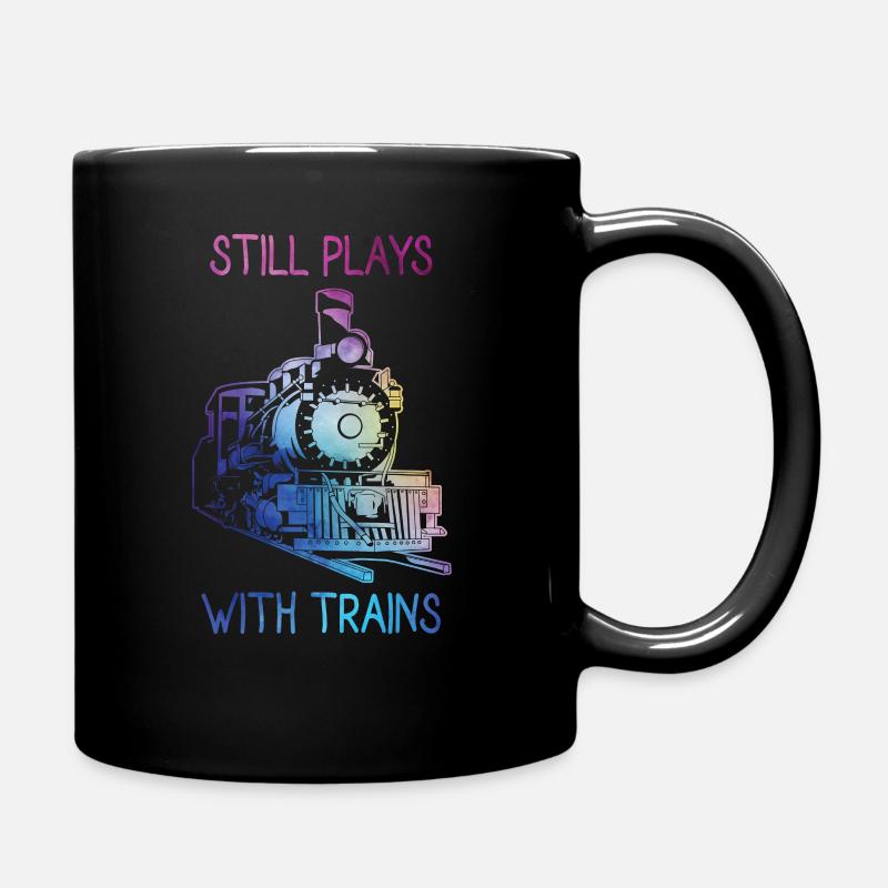 train - Mug uni - noir