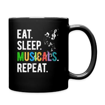 Mangez des comédies musicales pour dormir - Mug uni - noir - Droite