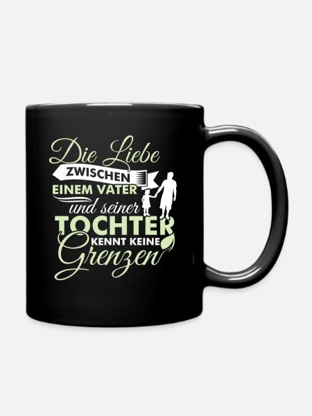 Liebe Vater und Tochter, Vatertag, Geschenkidee - Tasse einfarbig - Schwarz