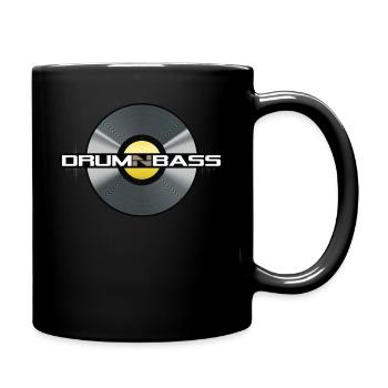 Drum N Bass Vynil DNB and Bass gift - Full Colour Mug - black - Right