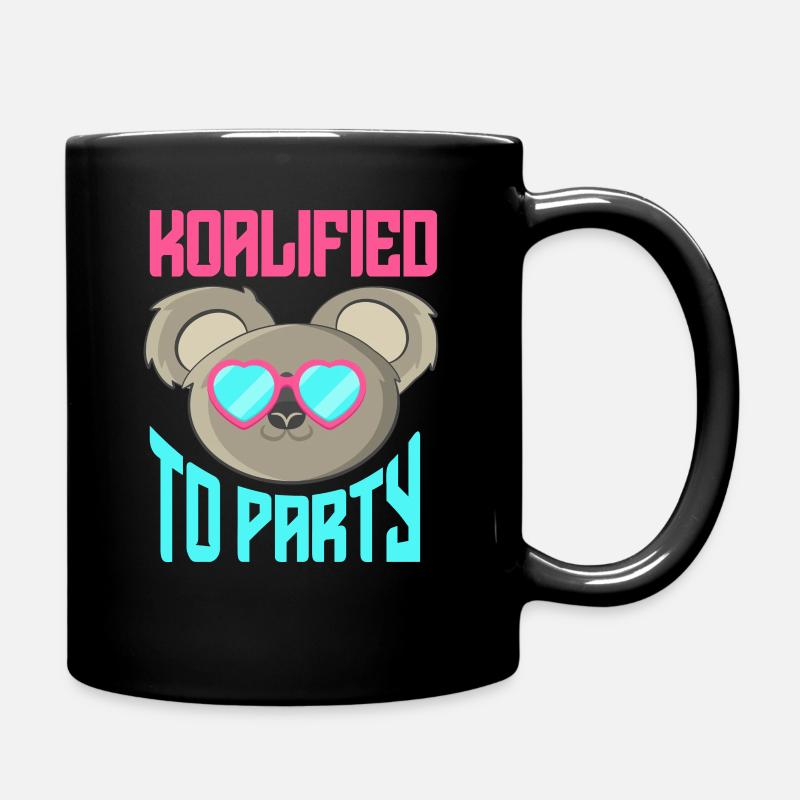Mignon koala graphique Australie rétro fête - Mug uni - noir