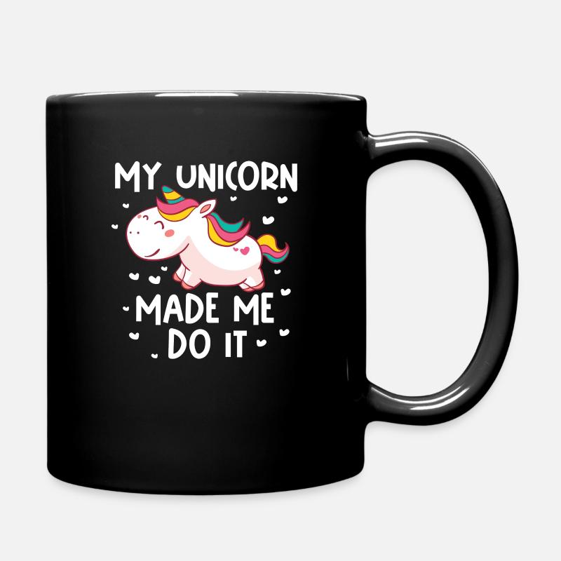 unicorn - Full Colour Mug - black