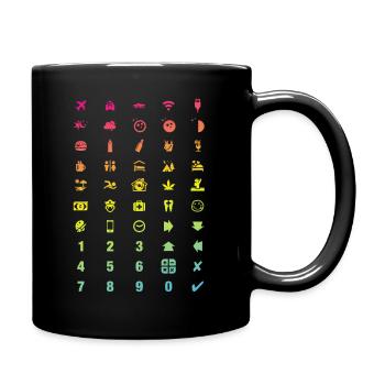 Icônes de traducteur de voyage de tourisme - Full Moon Party - Mug uni - noir - Droite