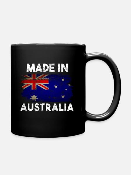 Australien - Tasse einfarbig - Schwarz