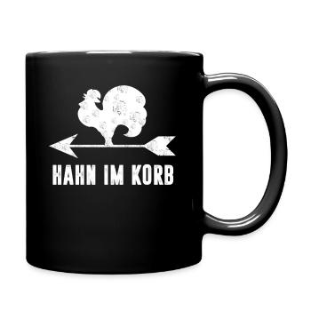Rooster in the basket - Full Colour Mug - black - Right