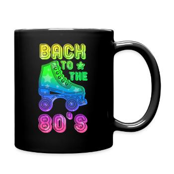 Back To The 80er Party Kostüm Rollschuh Geschenk - Tasse einfarbig - Schwarz - Rechts