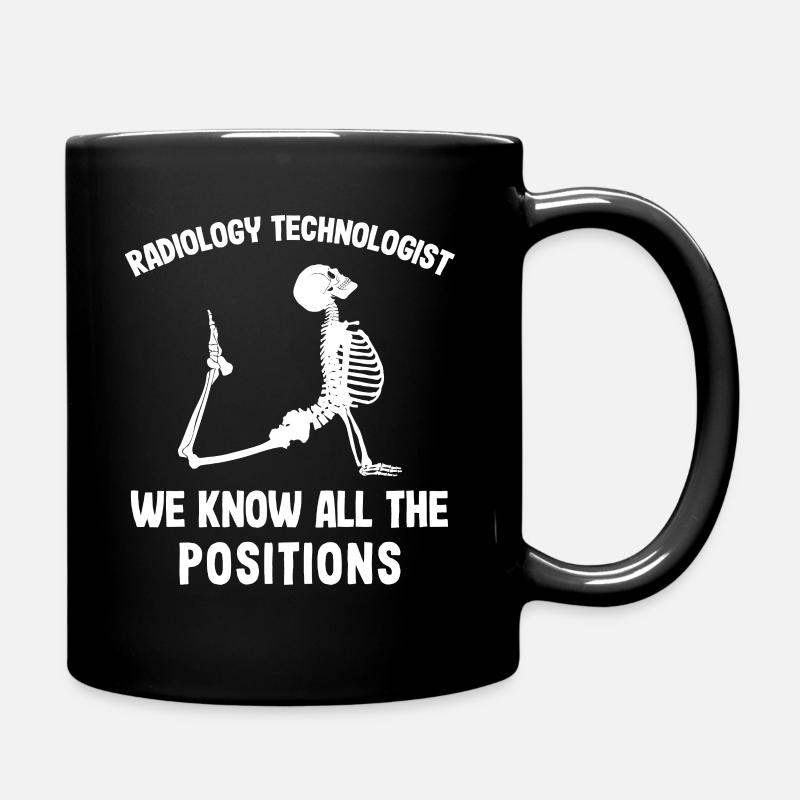 Date a radiologist skeleton radiology - Full Colour Mug - black