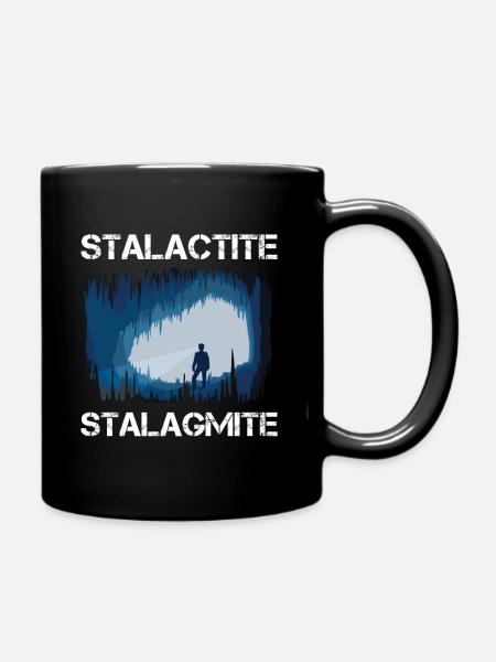 Grotte de spéléologues stalagmite stalactite - Mug uni - noir