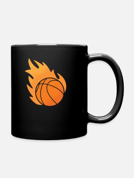 Fire basketball basketball - Full Colour Mug - black