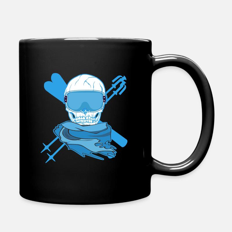 Skifahrer - Tasse einfarbig - Schwarz