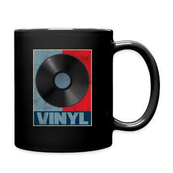 Vinyl Record Vintage Music Retro DJ Gift - Full Colour Mug - black - Right