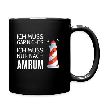 Amrum Hoodie - Tasse einfarbig - Schwarz - Rechts