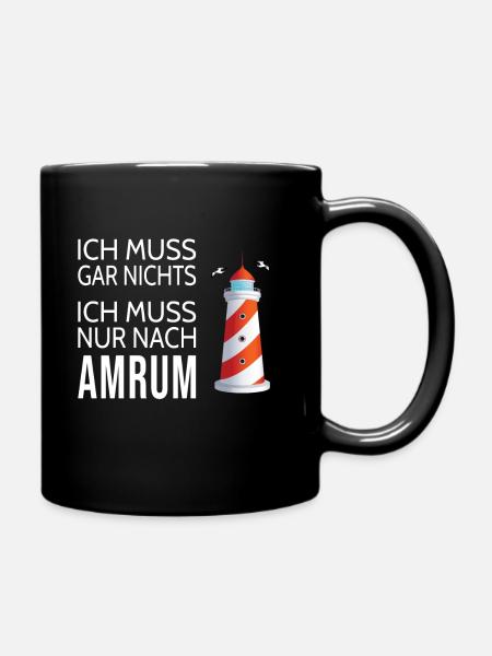 Amrum Hoodie - Tasse einfarbig - Schwarz
