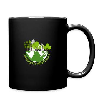 Fridays for Future - Tasse einfarbig - Schwarz - Rechts