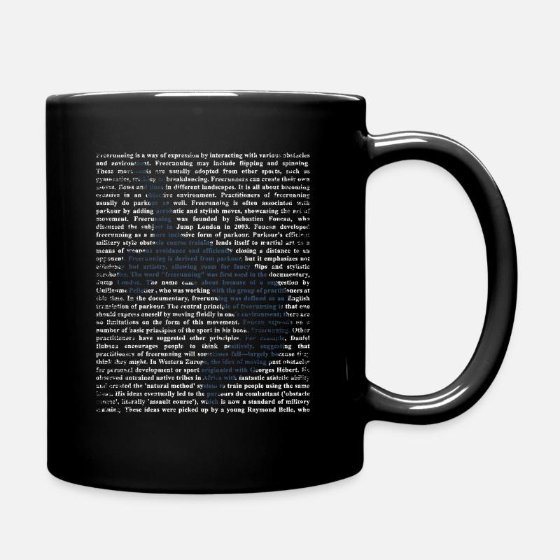 Freerunning parkour gift - Full Colour Mug - black