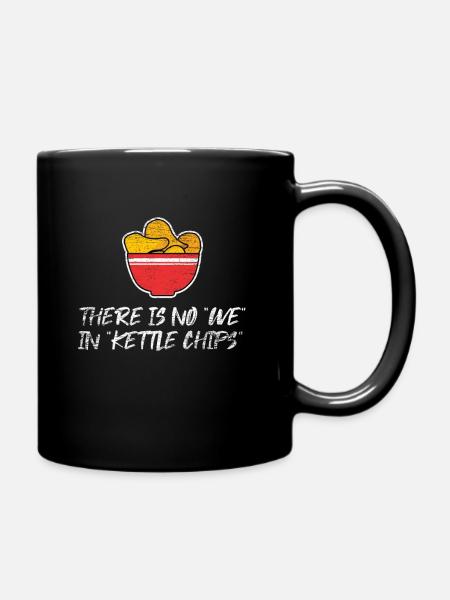 Kartoffelchips Chips Snack - Tasse einfarbig - Schwarz