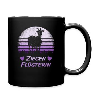 Ziegen Flüsterin Ziege Bäuerin Landwirtin Geschenk - Tasse einfarbig - Schwarz - Rechts