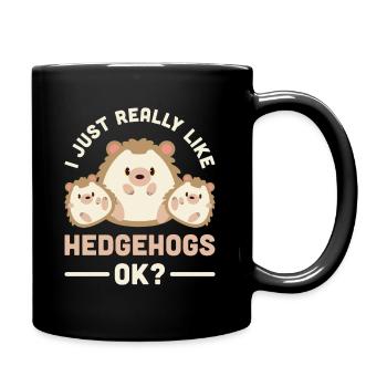 hérisson - Mug uni - noir - Droite