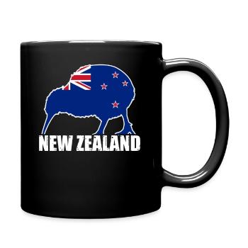 Drapeau de la Nouvelle-Zélande - Kiwi Oiseau - Mug uni - noir - Droite