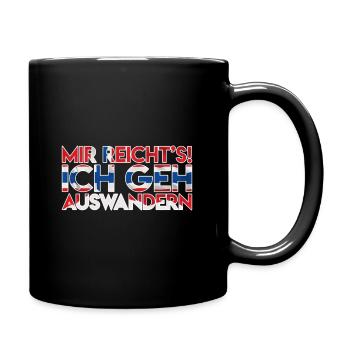 Norwegen Angeln Auswandern Geschenk - Tasse einfarbig - Schwarz - Rechts