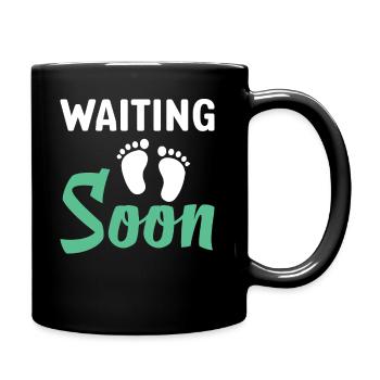 Schwangerschaft - Tasse einfarbig - Schwarz - Rechts