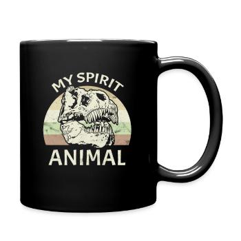 T-Rex Spirit Animal - Full Colour Mug - black - Right