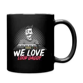 WE LOVE LOOP DADDY DJ MUSIC LOOP - Full Colour Mug - black - Right